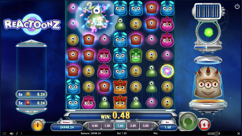 Reactoonz multiplier
